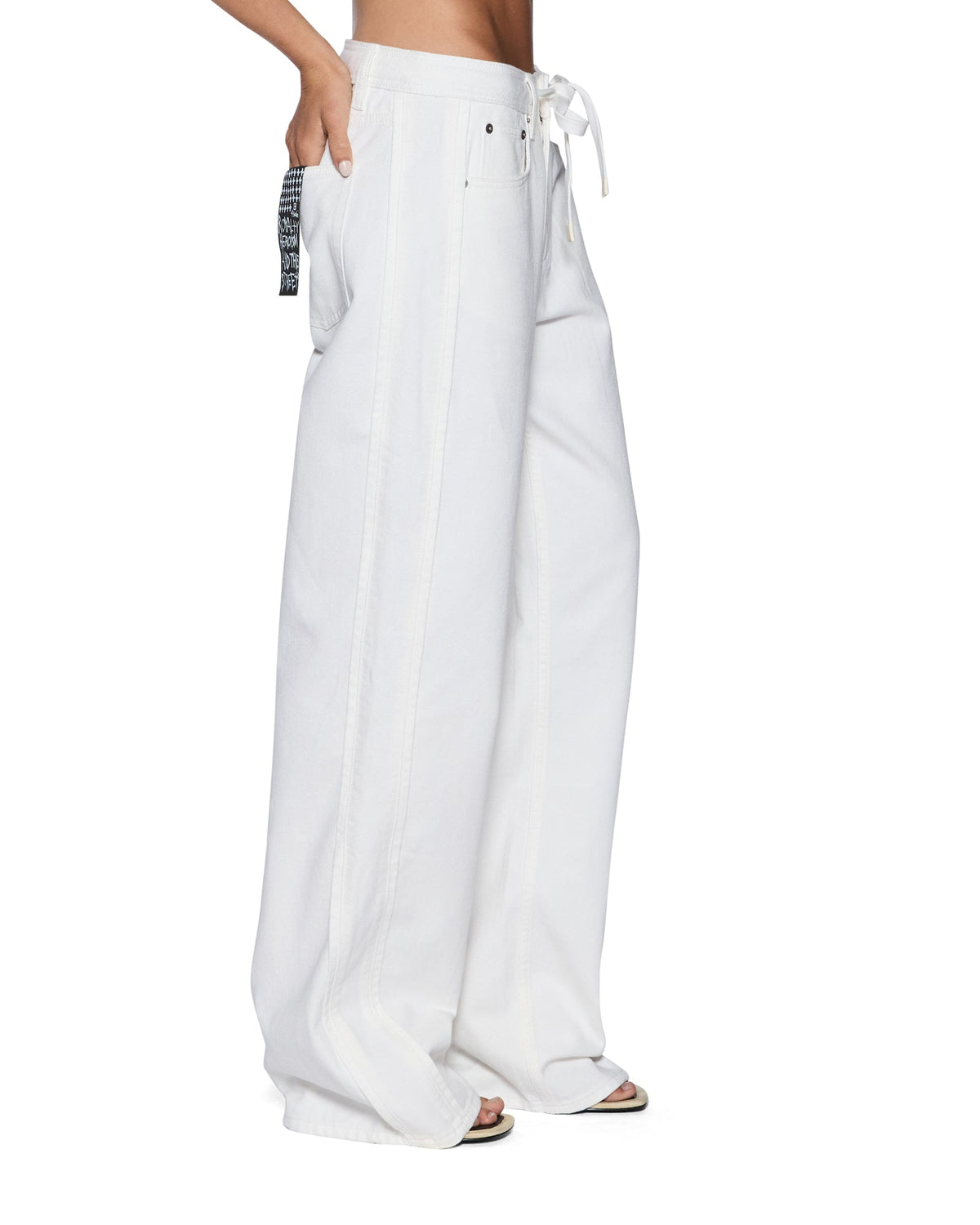 WOMENS LOW RIDER TRAK BLANC DENIM JEANS