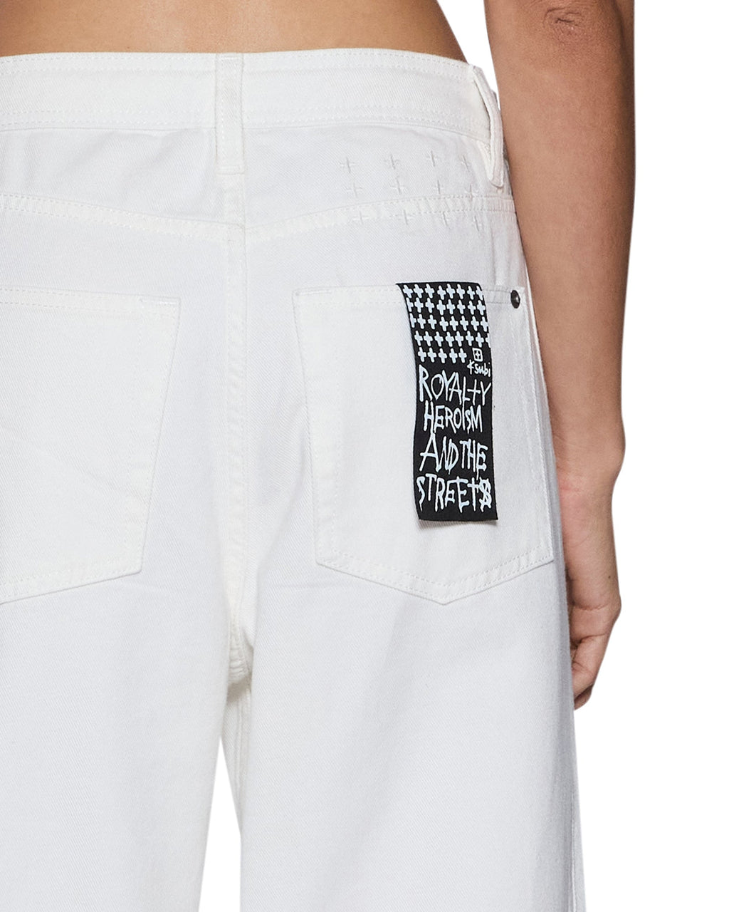 WOMENS LOW RIDER TRAK BLANC DENIM JEANS