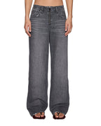 Womens Low Rider Glitch Grey Relaxed Denim Jeans - Grey