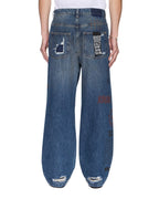Mens Maxx Billy Blue Skool Relaxed Denim Jeans - Denim