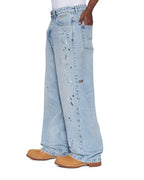 Mens Maxx Kristal Painted Relaxed Denim Jeans - Denim