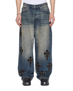 Mens Maxx Reup Blue Kaliba Relaxed Denim Jeans - Denim