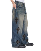 Mens Maxx Reup Blue Kaliba Relaxed Denim Jeans - Denim