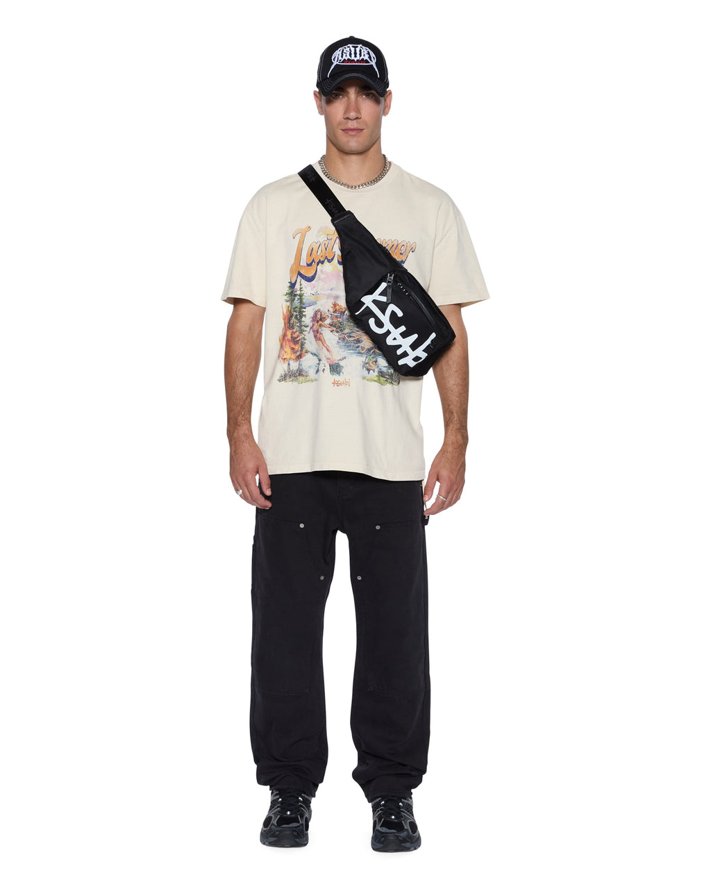 MENS OPERATOR PANT JASPER BLACK DENIM JEANS