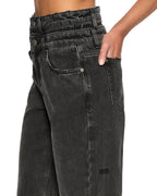 Womens Playback Rework Shadow Straight Denim Jeans - Black