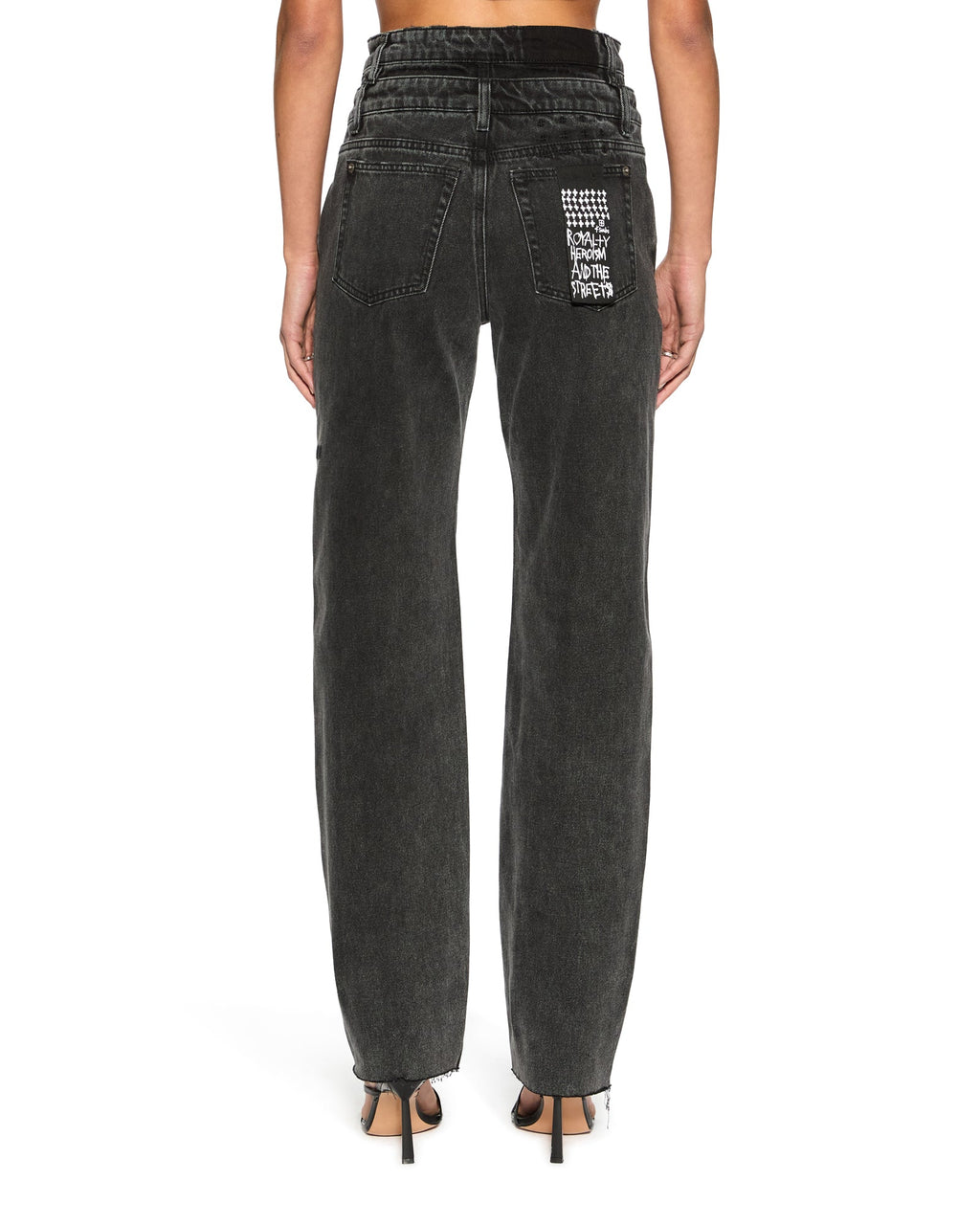 Womens Playback Rework Shadow Straight Denim Jeans - Black