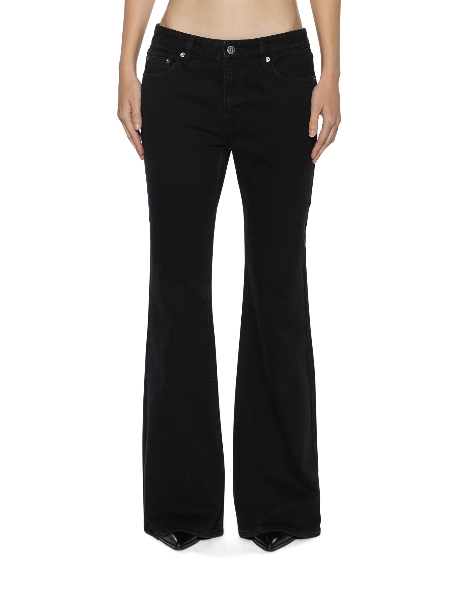 WOMENS SOHO LO JET BLACK BOOTCUT DENIM JEANS