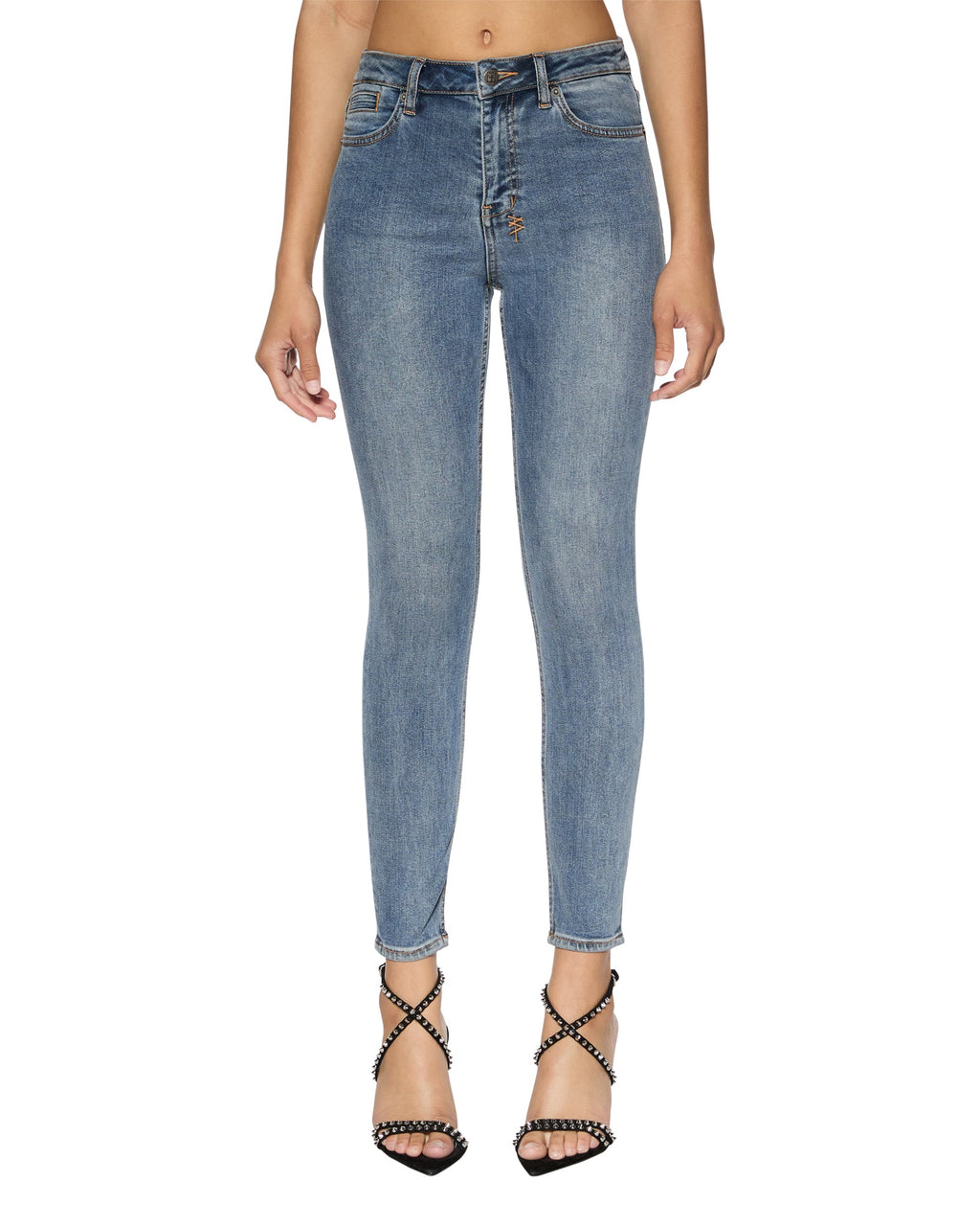 WOMENS SPRAY ON TRUE VINTAGE DENIM JEANS