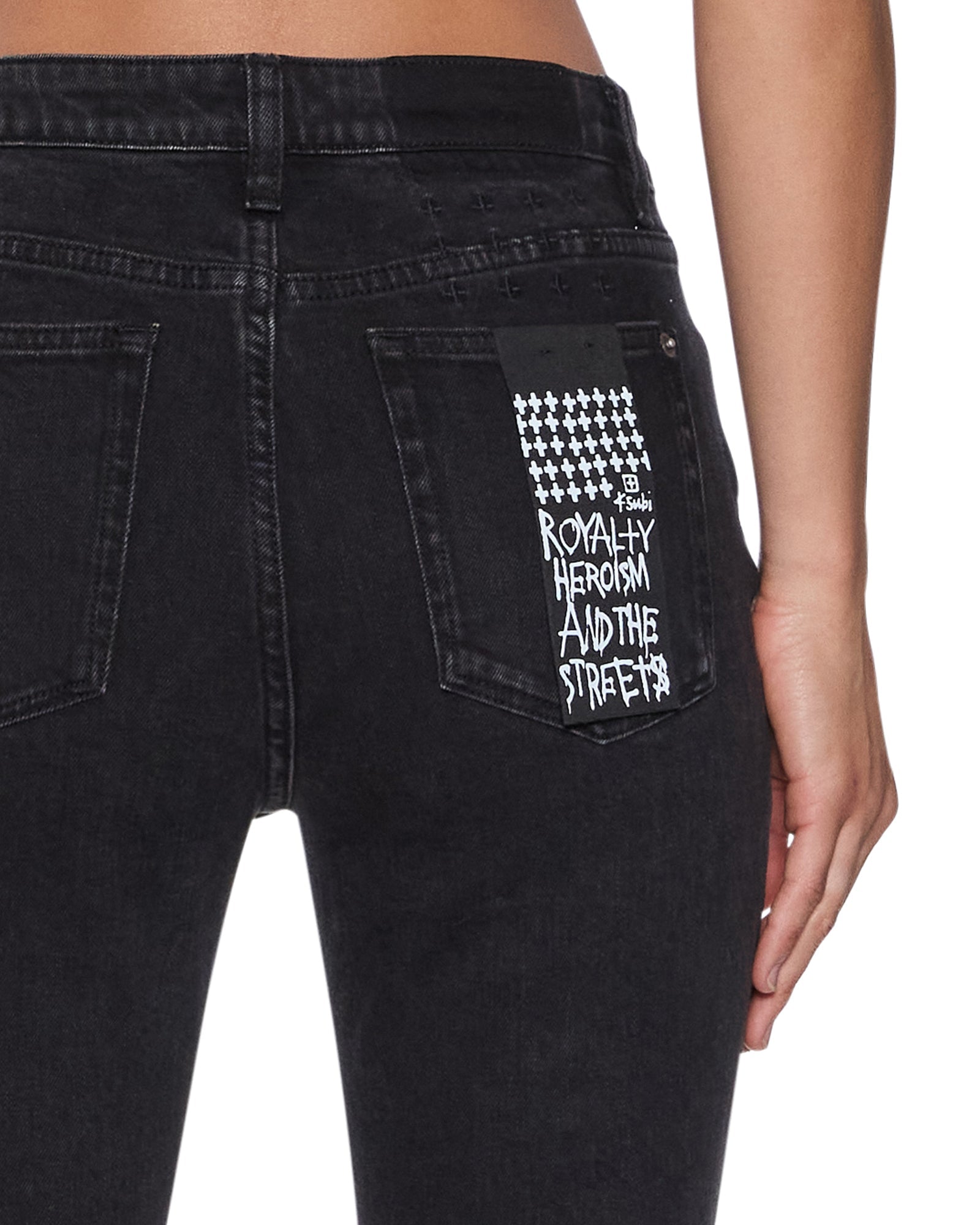 WOMENS  SPRAY ON XTRA BLACK KRAFTWERK SKINNY DENIM JEANS