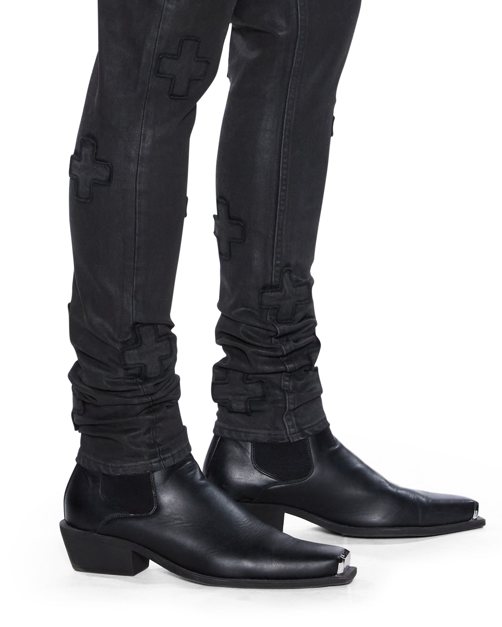 MENS  VAN WINKLE BACKSTAGE BLACK KRAFTWERK SKINNY DENIM JEANS