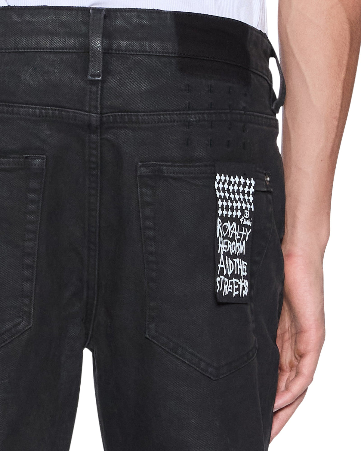 Mens Van Winkle Backstage Black Kraftwerk Skinny Denim Jeans - Black