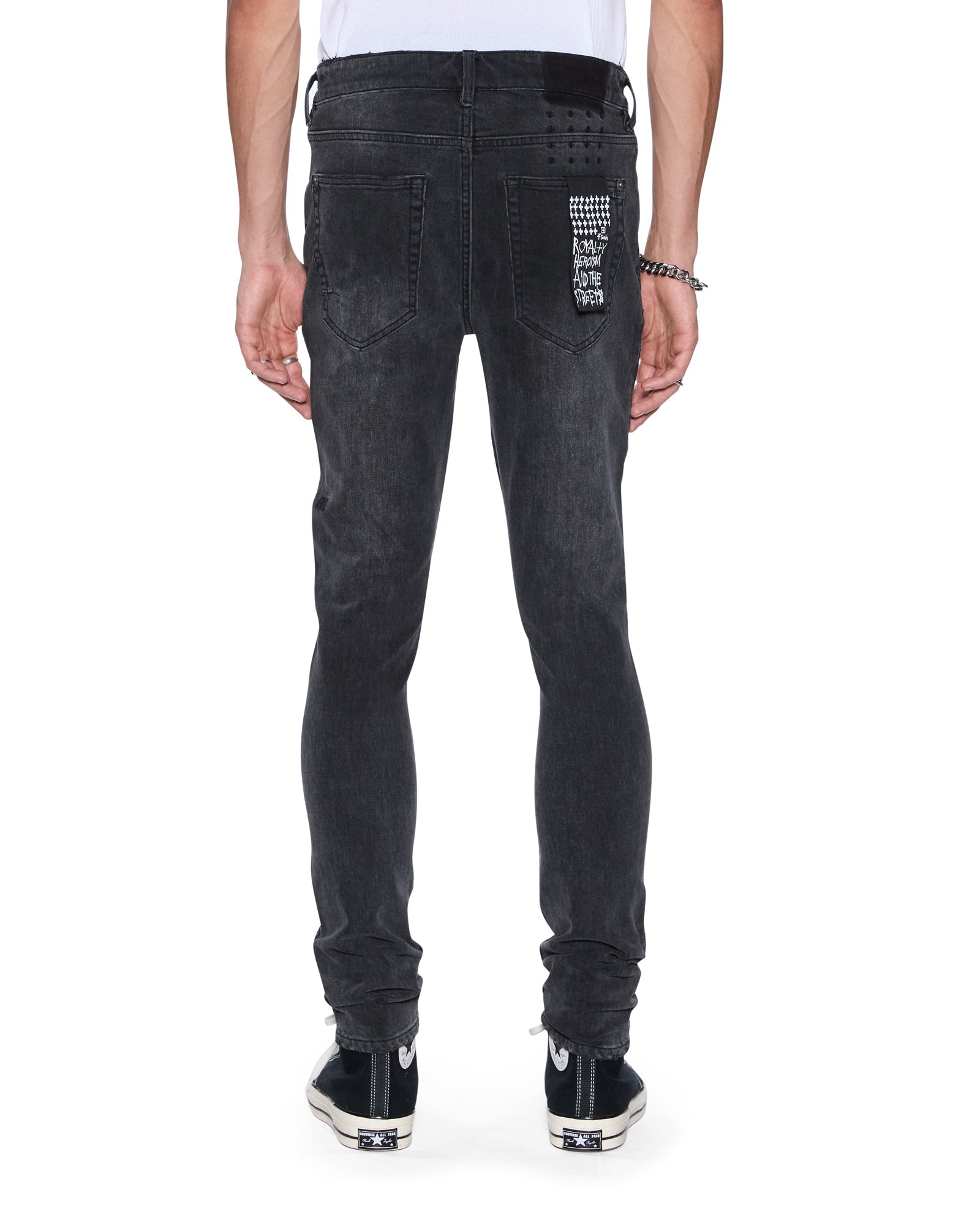 MENS  VAN WINKLE BLAKK METAL SKINNY DENIM JEANS
