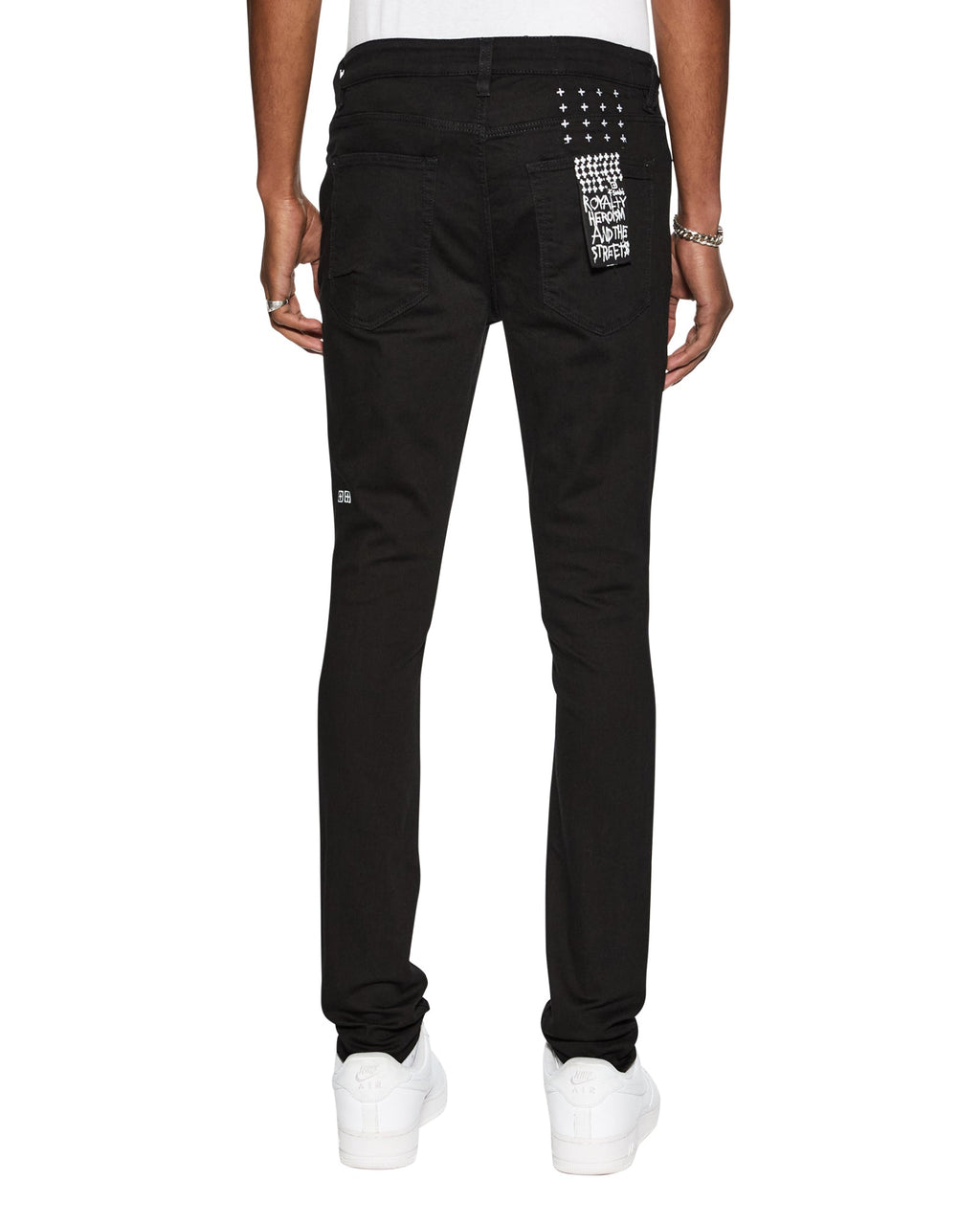 MENS VAN WINKLE BLACK REBEL DENIM JEANS