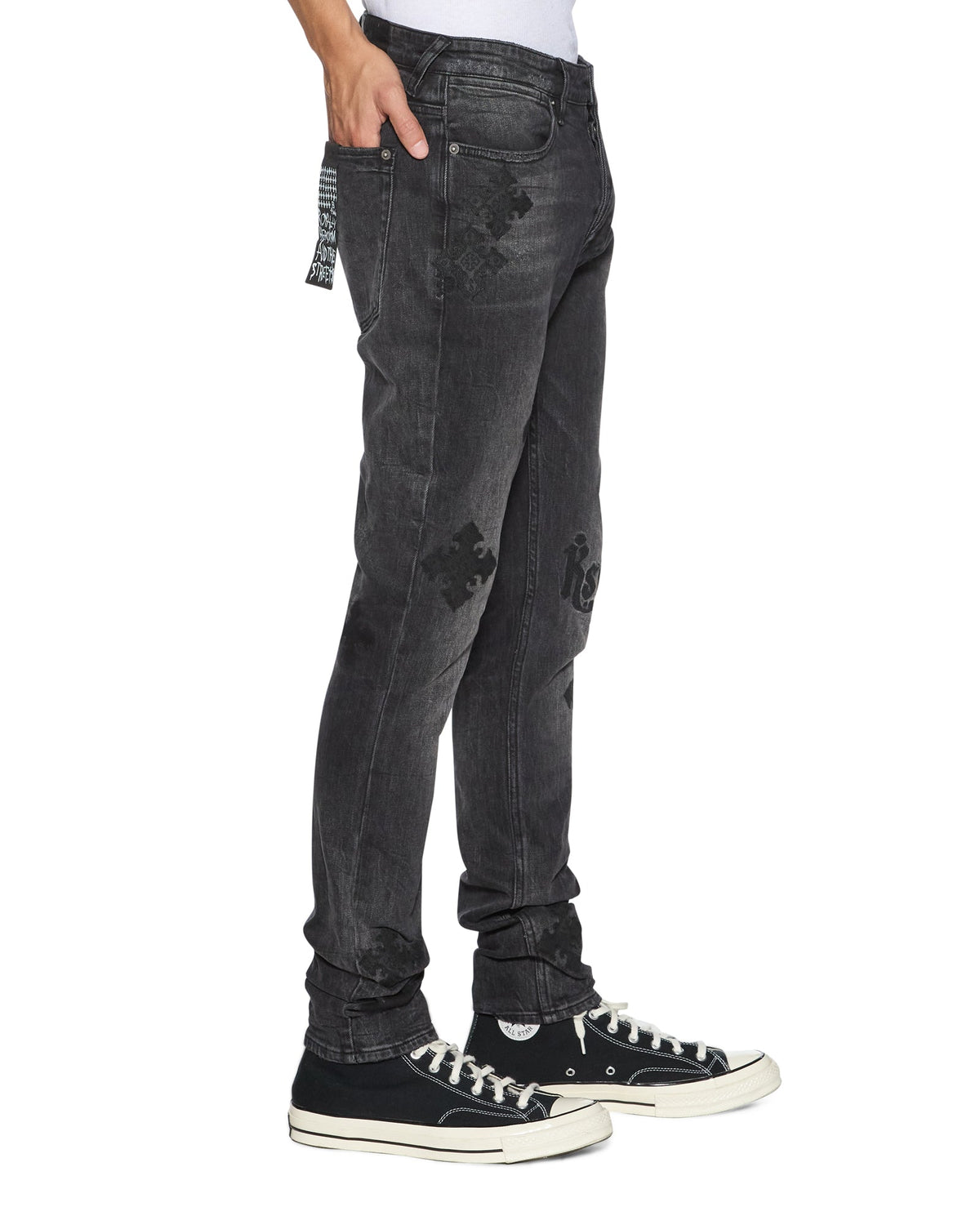 MENS VAN WINKLE BLAKK METAL PAISE DENIM JEANS