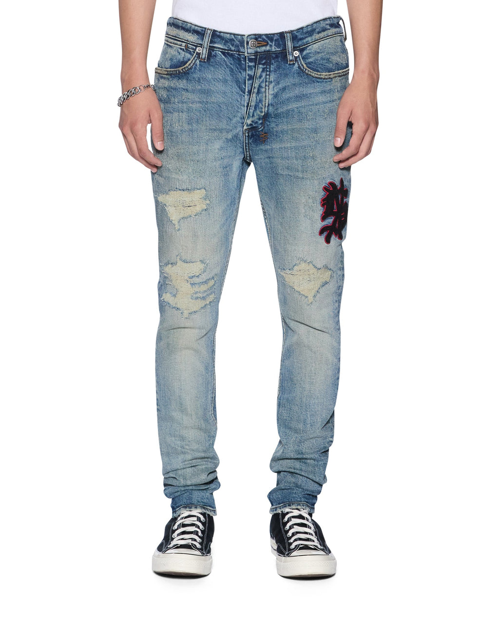 MENS VAN WINKLE BLEU MONDAY REPAIR DENIM JEANS