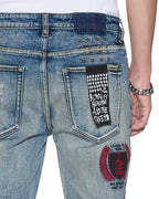 MENS VAN WINKLE BLEU MONDAY REPAIR DENIM JEANS