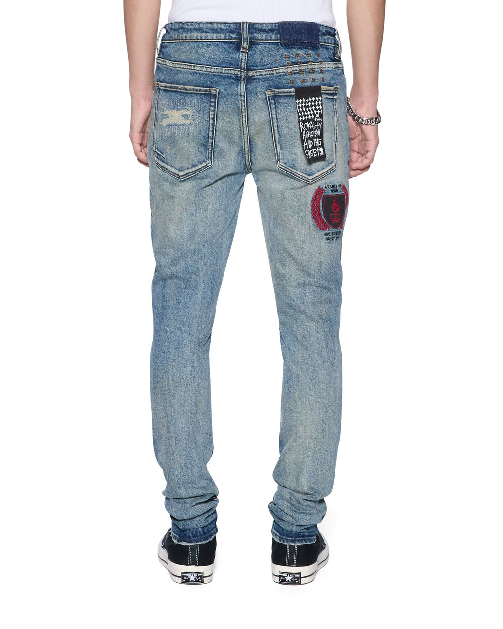 MENS VAN WINKLE BLEU MONDAY REPAIR DENIM JEANS