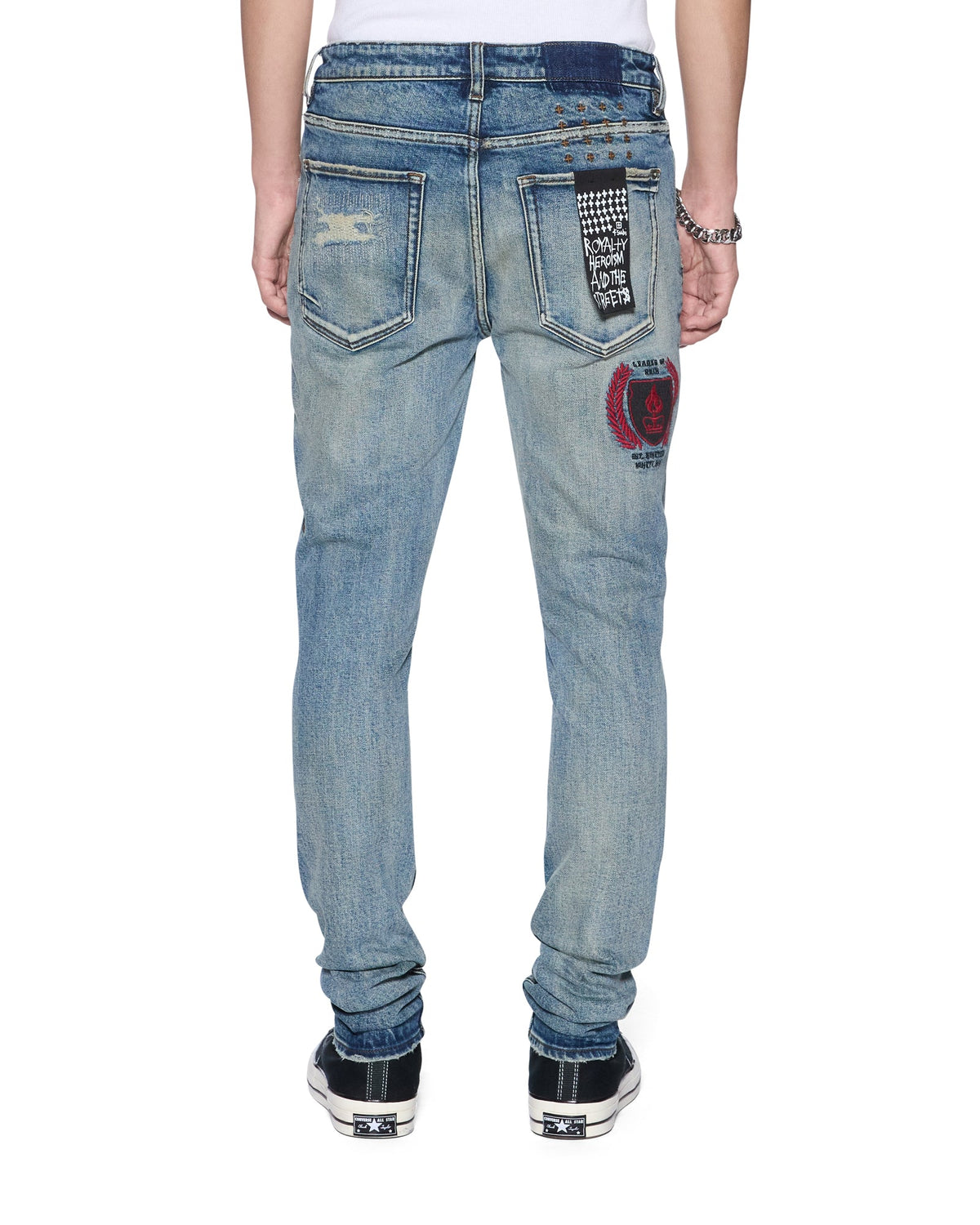 MENS VAN WINKLE BLEU MONDAY REPAIR DENIM JEANS