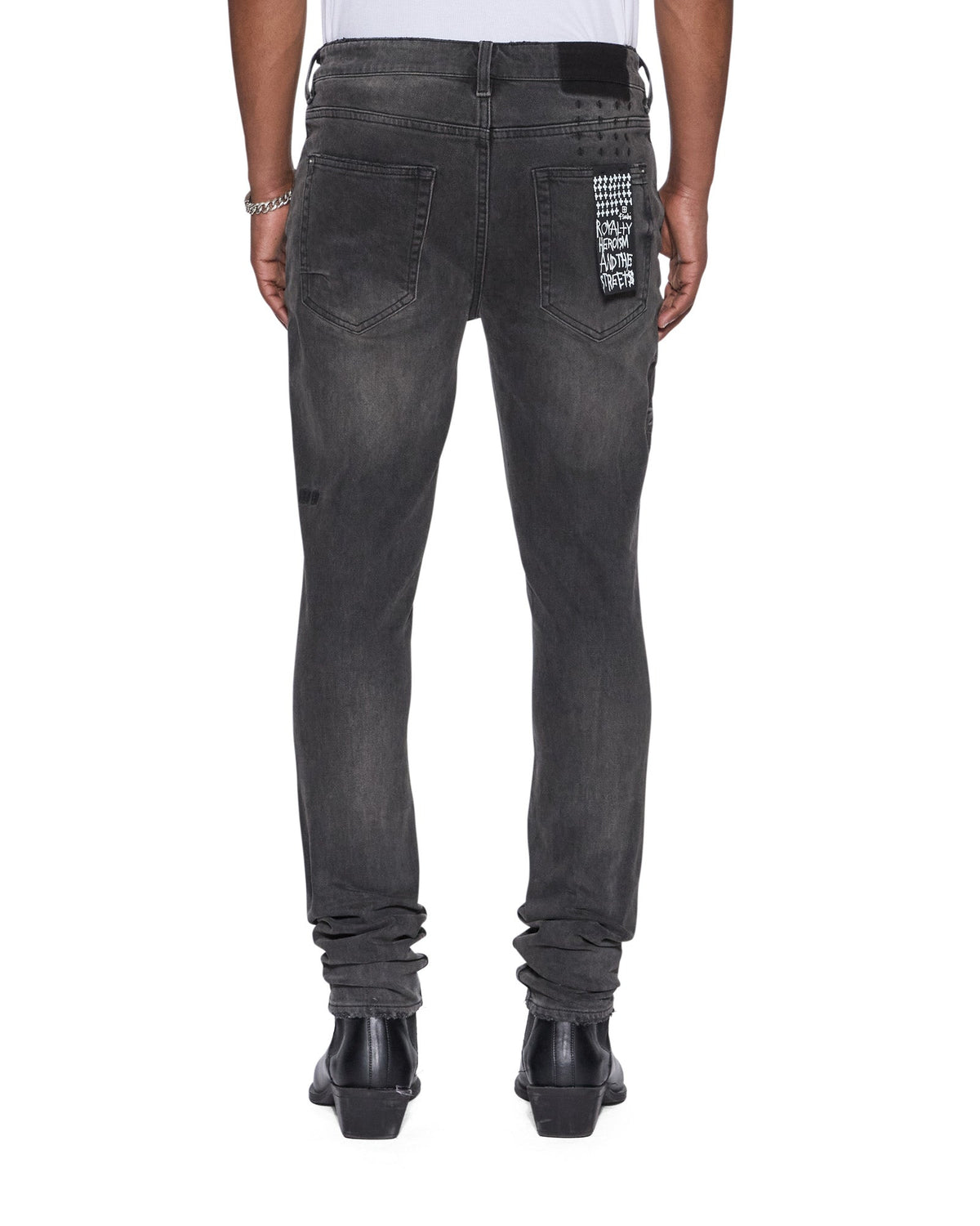Mens Van Winkle Graphite Racer Skinny Denim Jeans - Grey