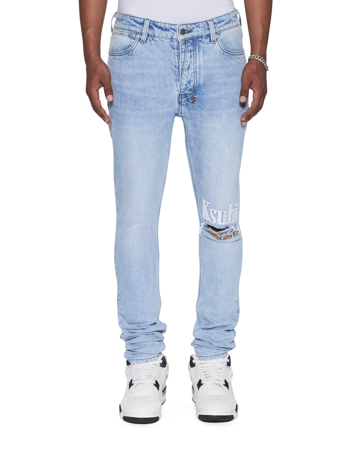 Mens Van Winkle Kristal Worldwide Skinny Denim Jeans - Denim