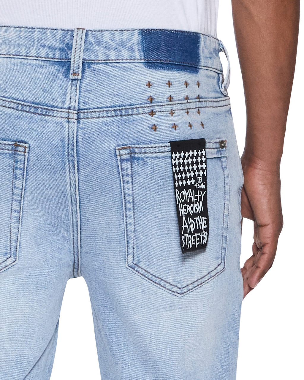 Mens Van Winkle Kristal Worldwide Skinny Denim Jeans - Denim