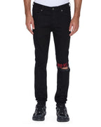 MENS VAN WINKLE LAID BLACK STING DENIM JEANS