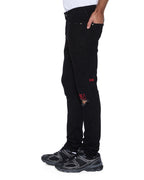 MENS VAN WINKLE LAID BLACK STING DENIM JEANS