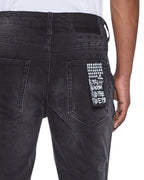 Mens Van Winkle Onyx Painted Skinny Denim Jeans - Grey