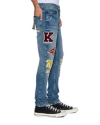MENS VAN WINKLE RODEO PATCHED DENIM JEANS
