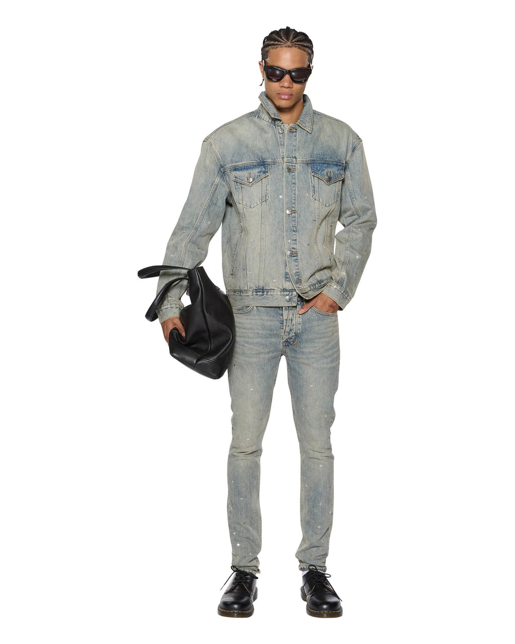 MENS VAN WINKLE STAGELIGHT METALIK DENIM JEANS
