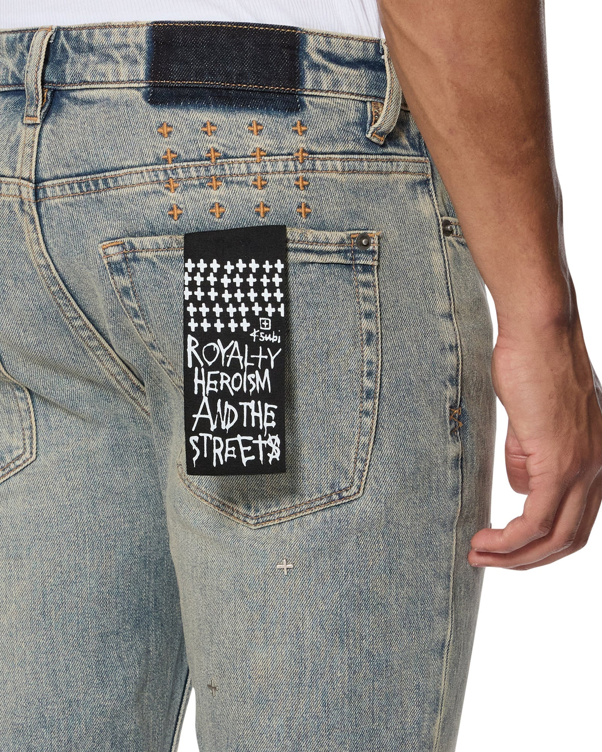 MENS VAN WINKLE STAGELIGHT METALIK DENIM JEANS