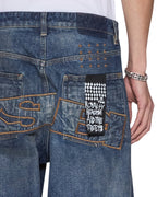 Mens Vorteks K-dip Blue Barrel Leg Denim Jeans - Denim