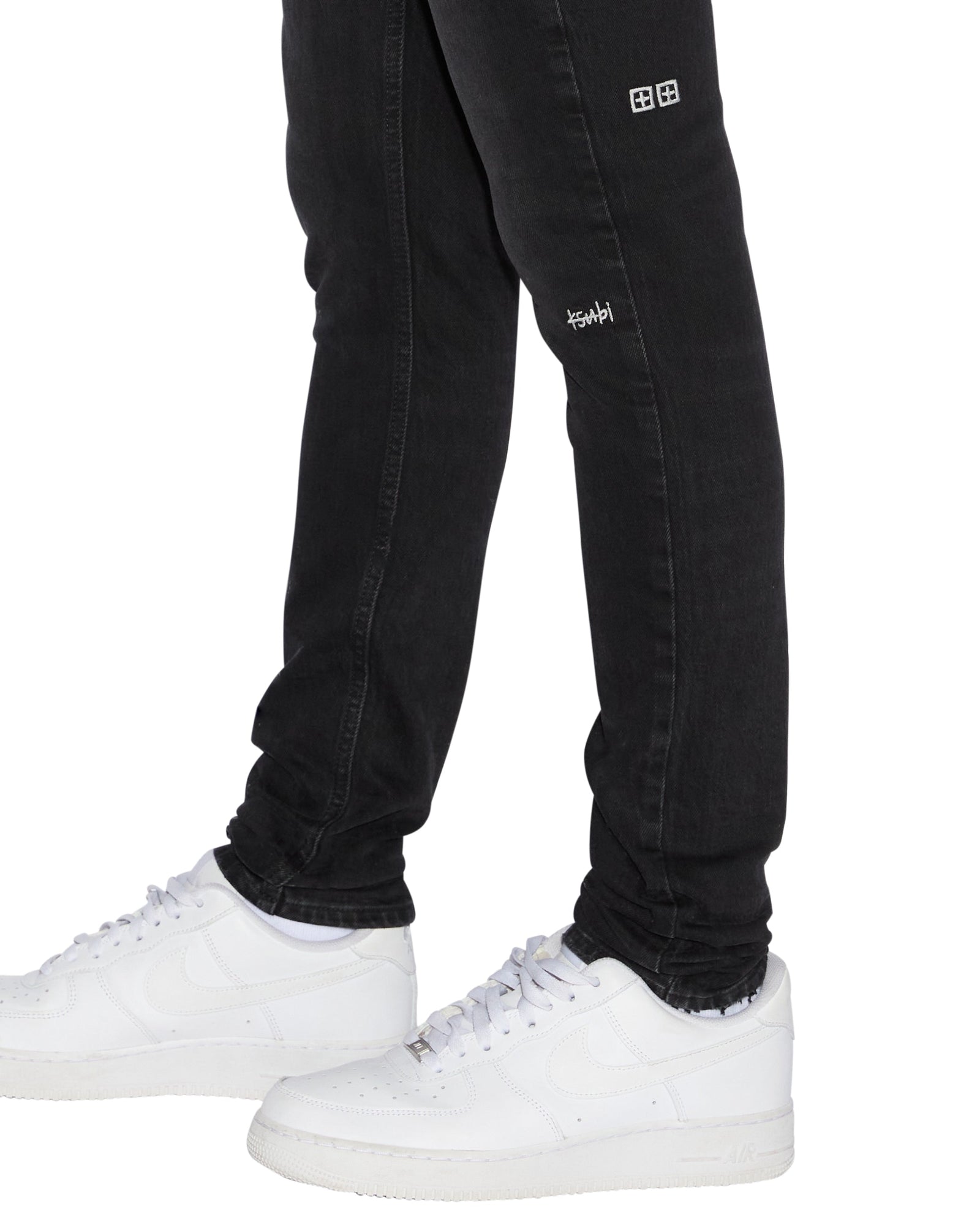 MENS VAN WINKLE ARTIST BLACK SKINNY DENIM JEANS