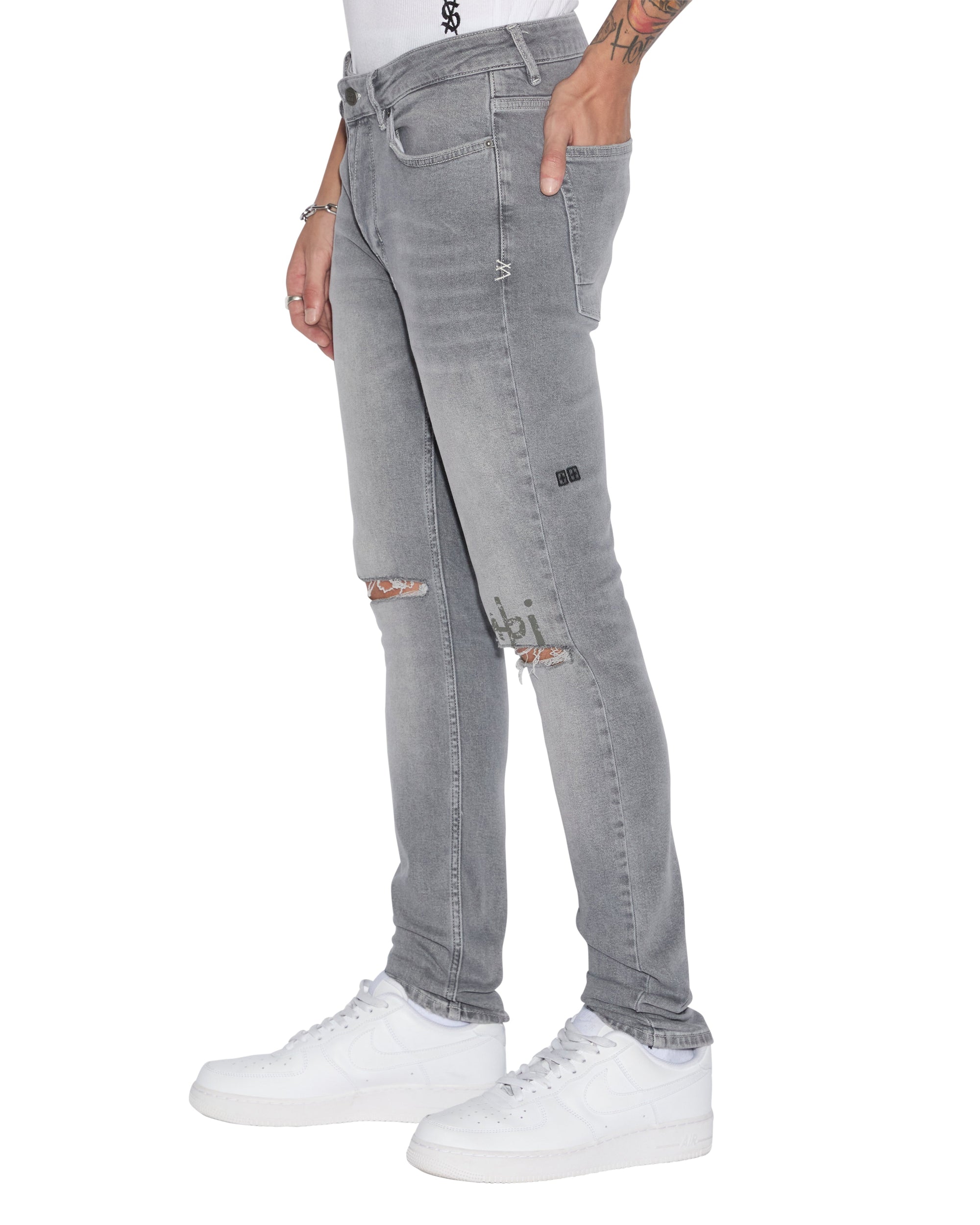 MENS  VAN WINKLE THRIFTED SKINNY DENIM JEANS