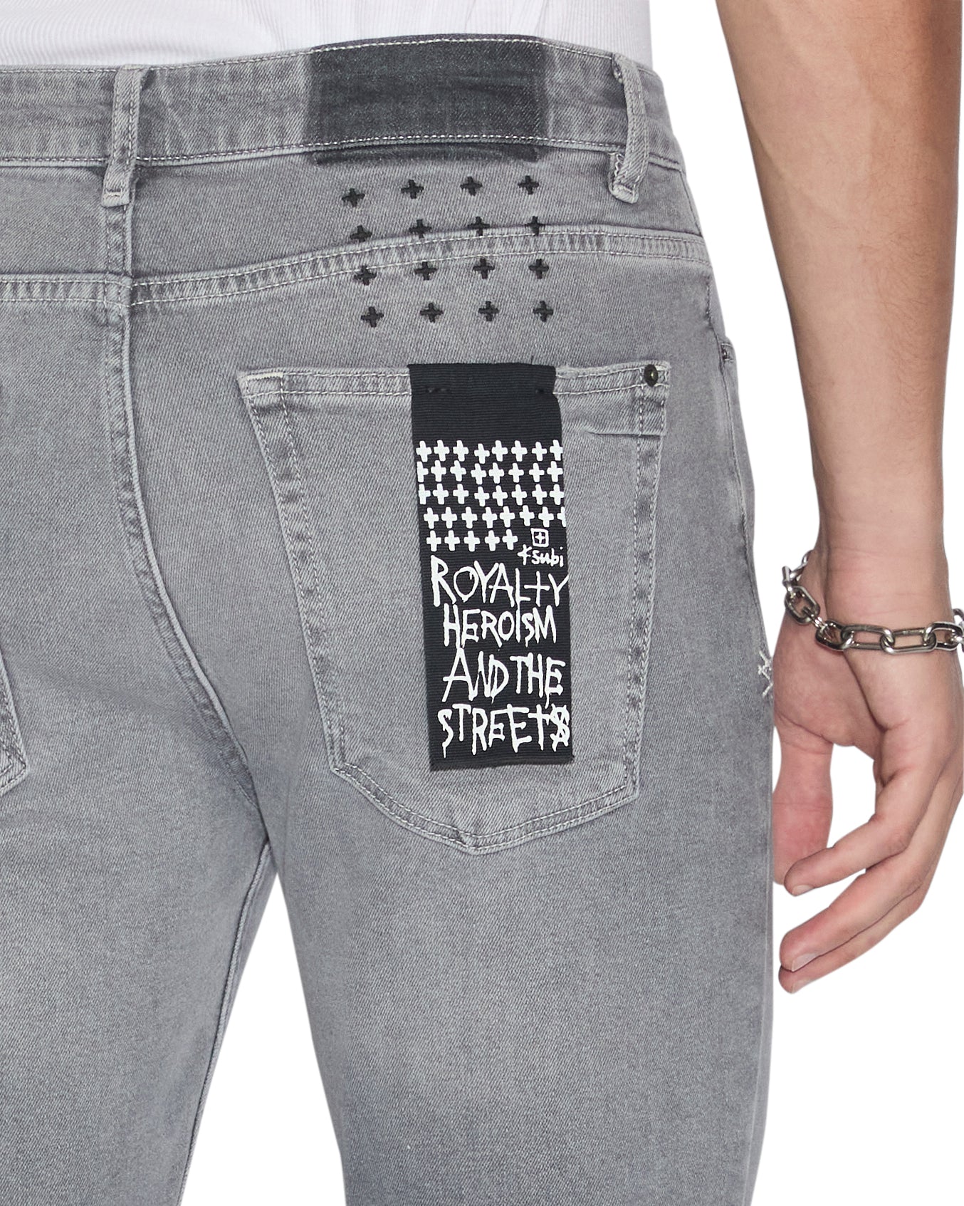 MENS  VAN WINKLE THRIFTED SKINNY DENIM JEANS