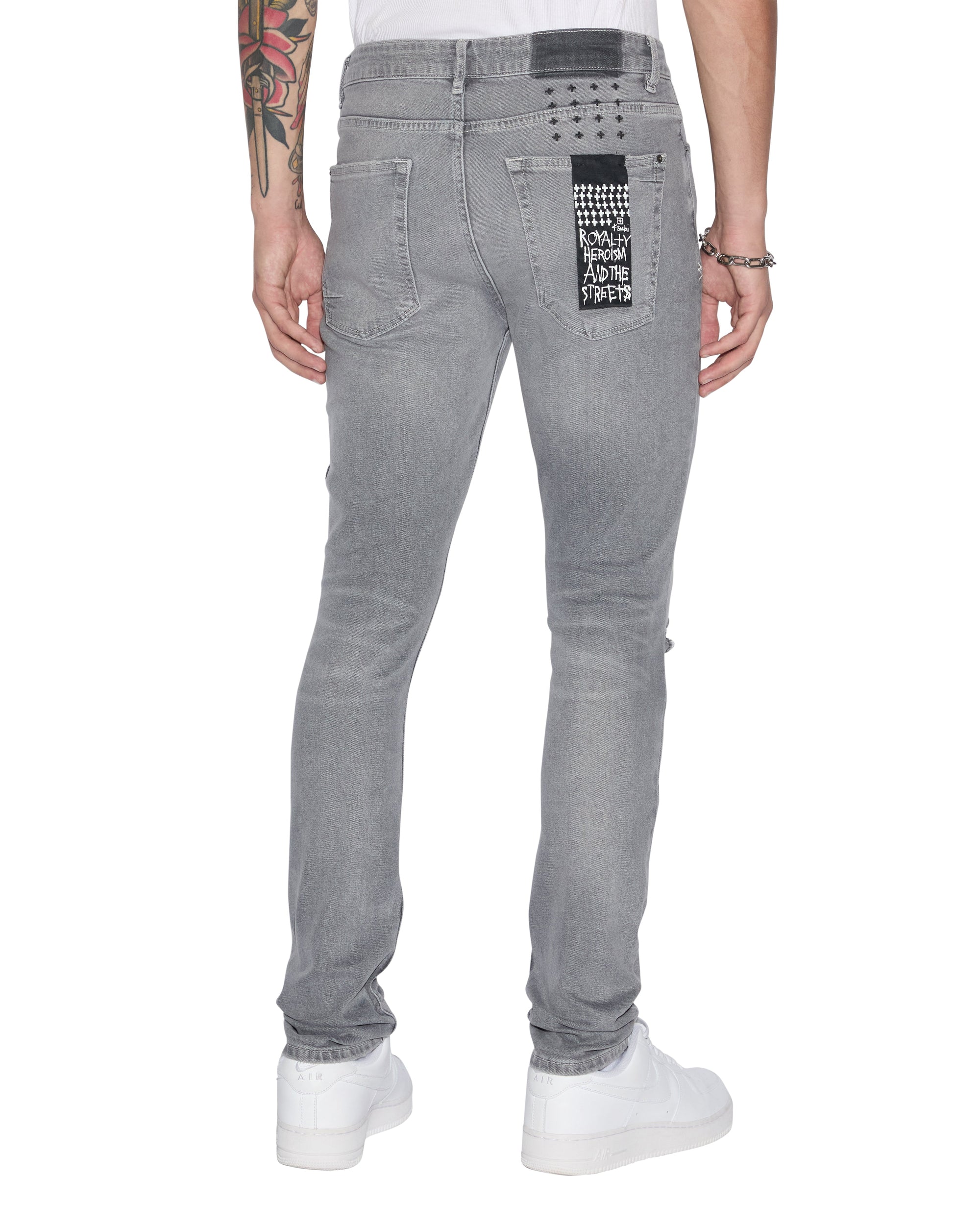 MENS  VAN WINKLE THRIFTED SKINNY DENIM JEANS