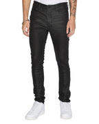 Mens Van Winkle Wax Wash Skinny Denim Jeans - Black