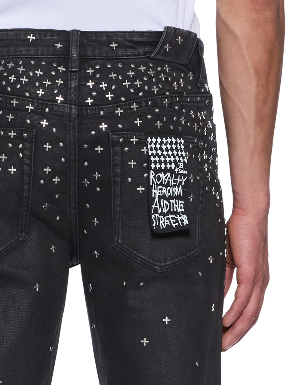MENS CHITCH BACKSTAGE BLACK METALIK DENIM JEANS