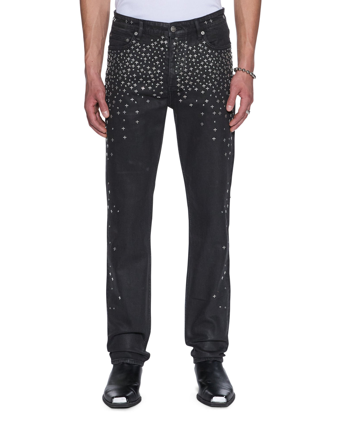 MENS CHITCH BACKSTAGE BLACK METALIK DENIM JEANS