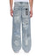 MENS  MAXX ROGUE BLUE GRAFFITI BAGGY DENIM JEANS