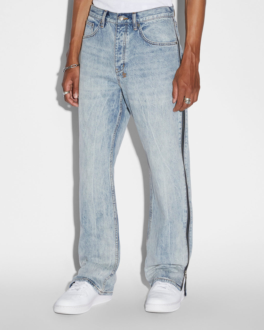 MENS ANTI K ZIPPED DYNAMITE DENIM JEANS