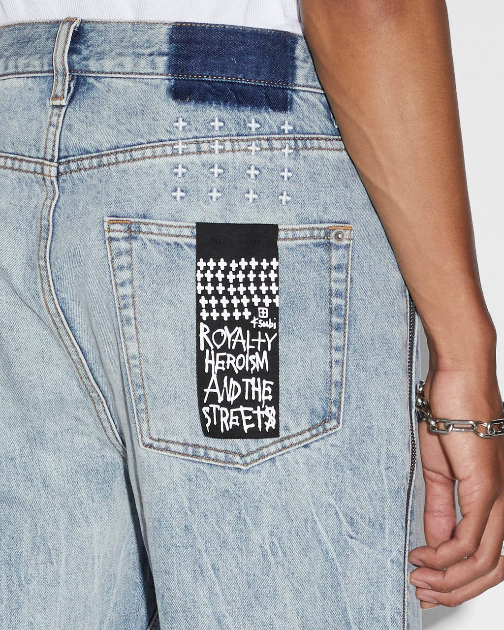 MENS ANTI K ZIPPED DYNAMITE DENIM JEANS