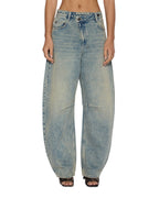 WOMENS BARREL JEAN FOLK DENIM JEANS