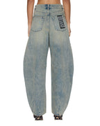 WOMENS BARREL JEAN FOLK DENIM JEANS