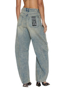 WOMENS BARREL JEAN FOLK DENIM JEANS