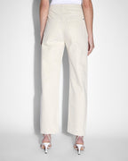Womens Brooklyn Jean Ecru Straight Denim Jeans - White
