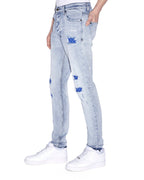 Mens Chitch Miami Philly Blue Slim Denim Jeans - Denim