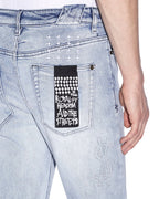 Mens Chitch Miami Philly Blue Slim Denim Jeans - Denim
