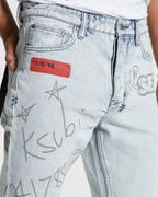 MENS CHITCH FLYER TRASHED DENIM JEANS