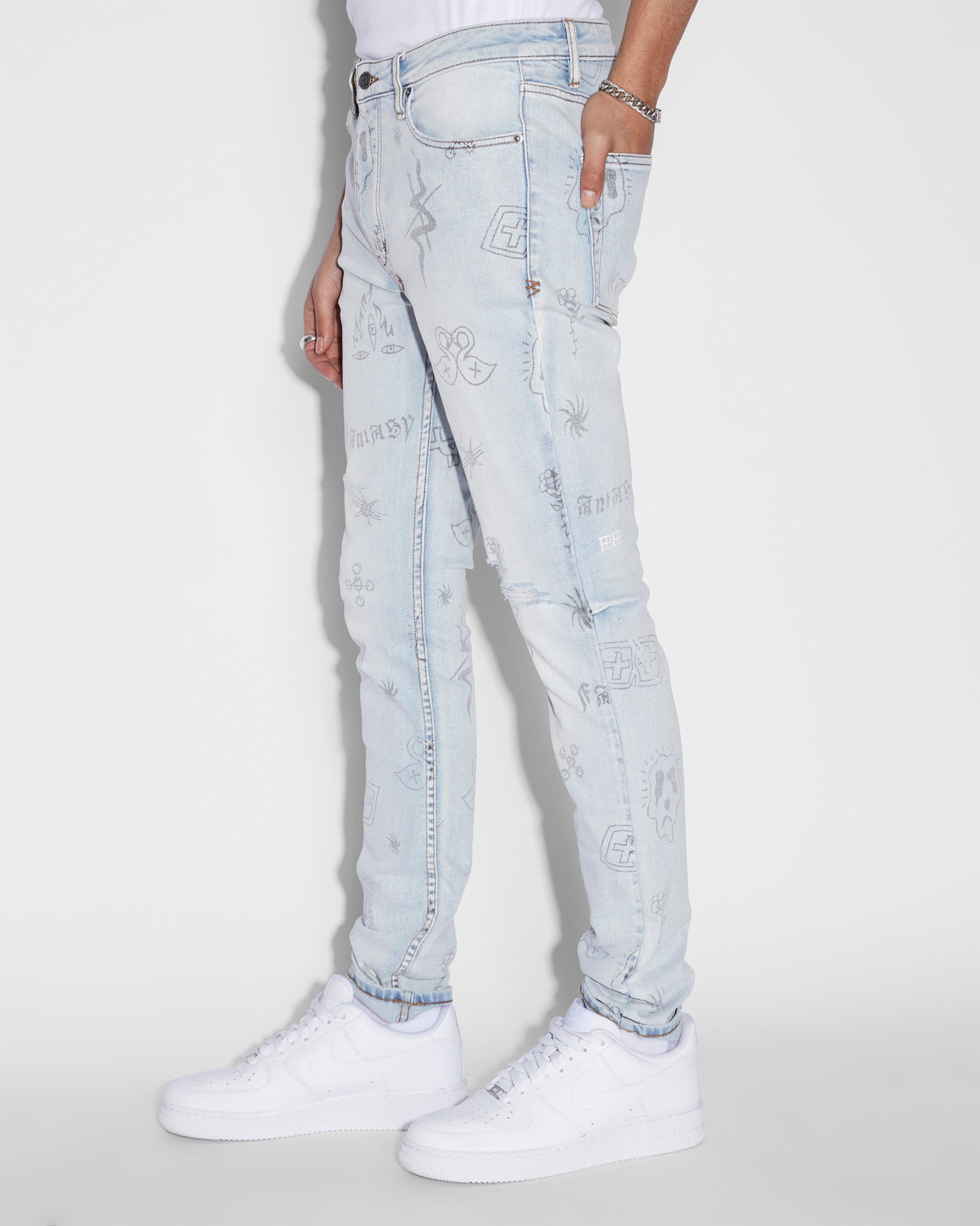 MENS  CHITCH STIK N POKE SLIM DENIM JEANS